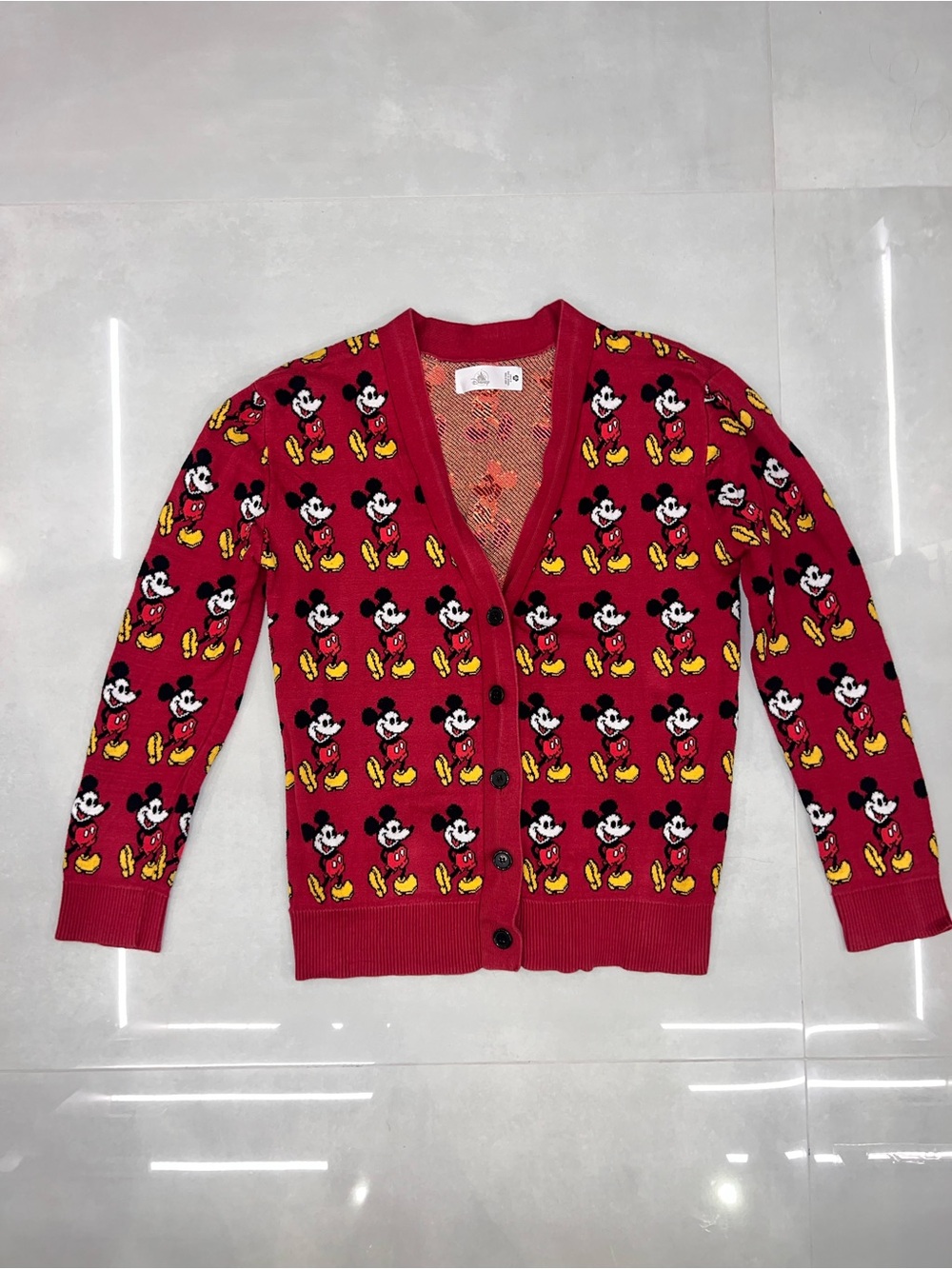 Mickey Unisex Red Cardigan